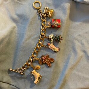 Juicy Couture Charm Bracelet including 5 Holiday Charms